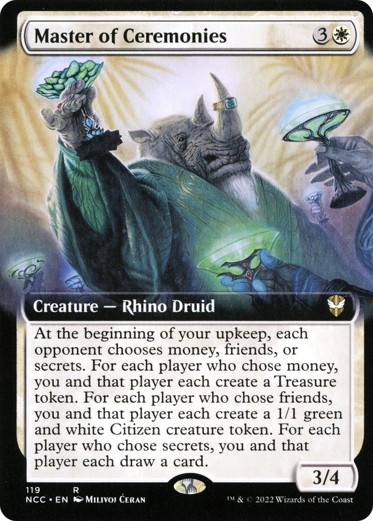 Master of Ceremonies (NCC-119) - New Capenna Commander: (Extended Art) - Premium MTG Single from Wizards of the Coast - Just $11.14! Shop now at Game Crave Tournament Store