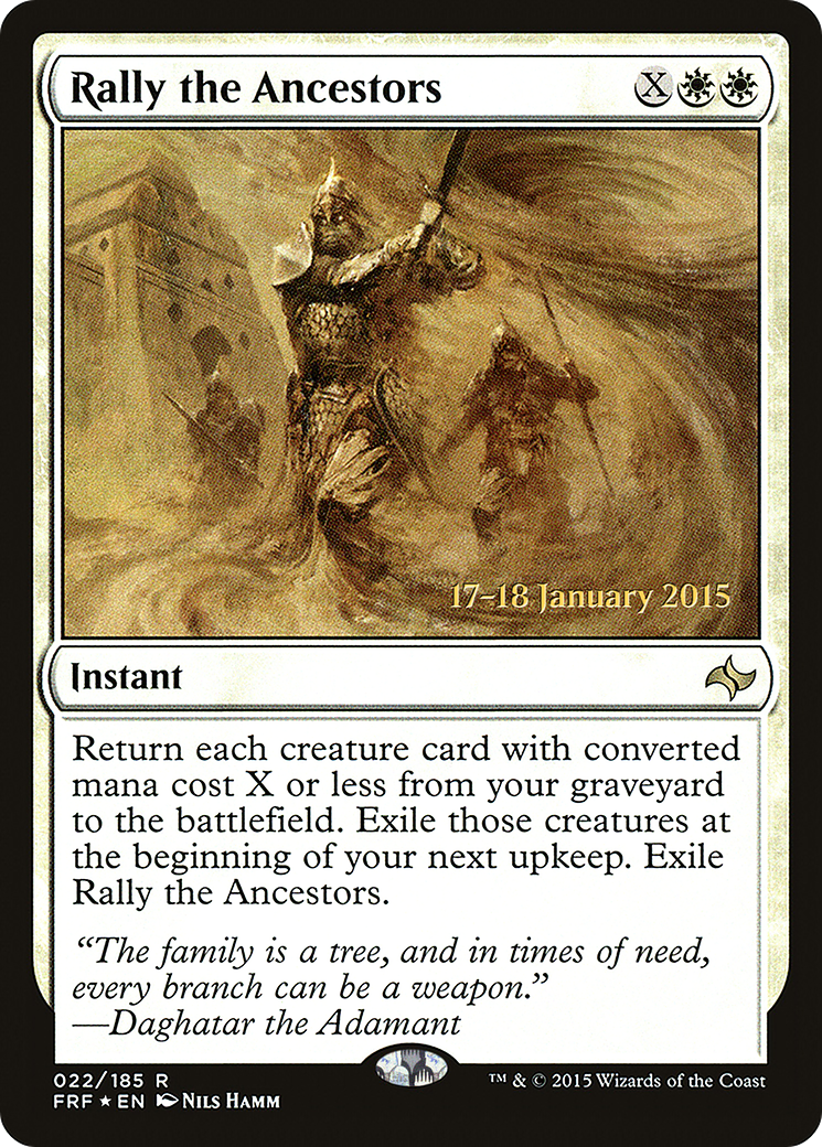 Rally the Ancestors (PFRF-22S) - Fate Reforged Promos Foil - Premium MTG Single from Wizards of the Coast - Just $0.46! Shop now at Game Crave Tournament Store
