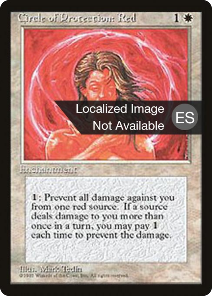 Circle of Protection: Red (4BB-017) - Fourth Edition Foreign Black Border - Premium MTG Single from Wizards of the Coast - Just $0.58! Shop now at Game Crave Tournament Store