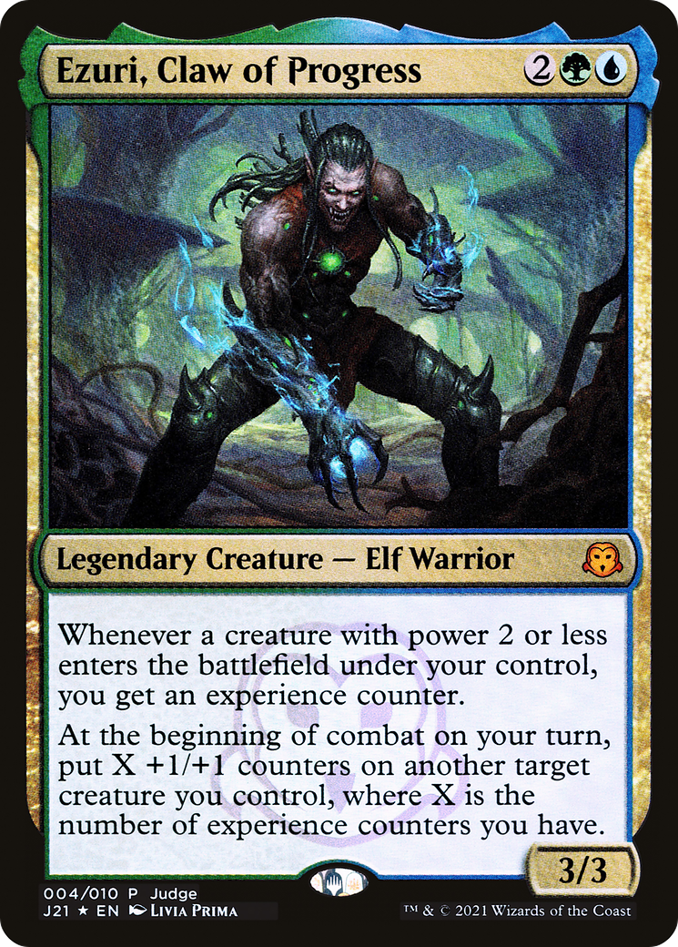 Ezuri, Claw of Progress (PJ21-004) - Judge Gift Cards 2021 Foil - Premium MTG Single from Wizards of the Coast - Just $1.38! Shop now at Game Crave Tournament Store