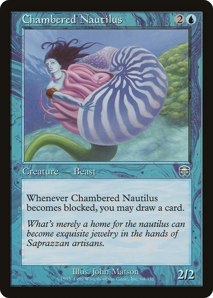 Chambered Nautilus (MMQ-064) - Mercadian Masques Foil - Premium MTG Single from Wizards of the Coast - Just $1.60! Shop now at Game Crave Tournament Store