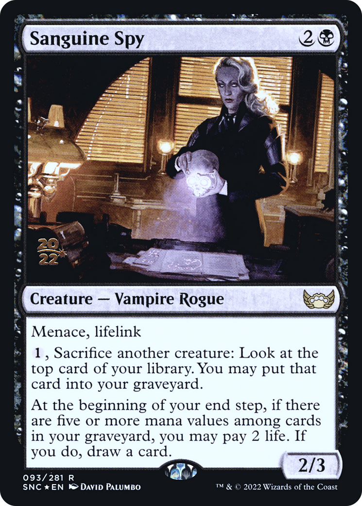 Sanguine Spy (PSNC-93S) - Streets of New Capenna Promos Foil - Premium MTG Single from Wizards of the Coast - Just $0.10! Shop now at Game Crave Tournament Store