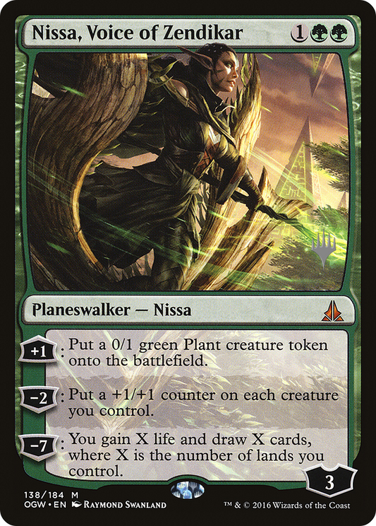 Nissa, Voice of Zendikar (POGW-138P) - Oath of the Gatewatch Promos - Premium MTG Single from Wizards of the Coast - Just $1.25! Shop now at Game Crave Tournament Store