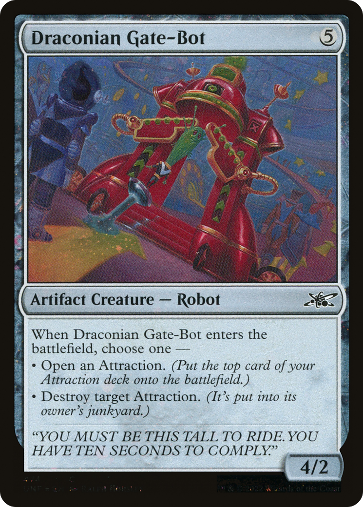 Draconian Gate-Bot (UNF-474) - Unfinity Foil - Premium MTG Single from Wizards of the Coast - Just $0.15! Shop now at Game Crave Tournament Store
