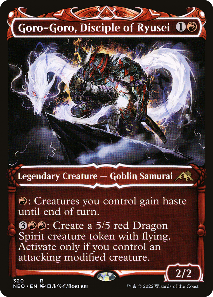 Goro-Goro, Disciple of Ryusei (NEO-320) - Kamigawa: Neon Dynasty: (Showcase) Foil - Premium MTG Single from Wizards of the Coast - Just $1.20! Shop now at Game Crave Tournament Store