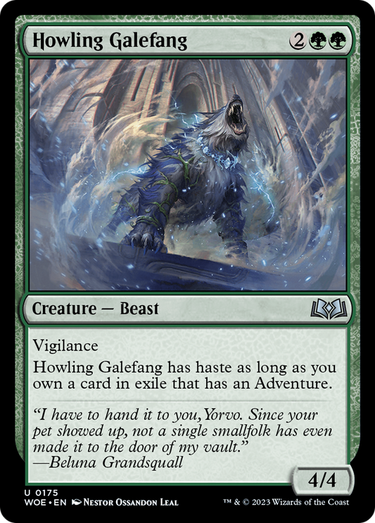 Howling Galefang (WOE-175) - Wilds of Eldraine Foil - Premium MTG Single from Wizards of the Coast - Just $0.08! Shop now at Game Crave Tournament Store