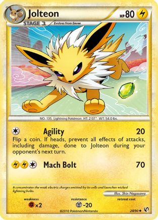 Jolteon 28/90 - HSUndaunted - Premium Pokemon Single from Nintendo - Just $1.10! Shop now at Game Crave Tournament Store