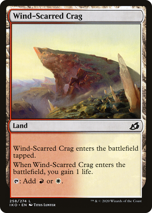 Wind-Scarred Crag (IKO-258) - Ikoria: Lair of Behemoths - Premium MTG Single from Wizards of the Coast - Just $0.08! Shop now at Game Crave Tournament Store