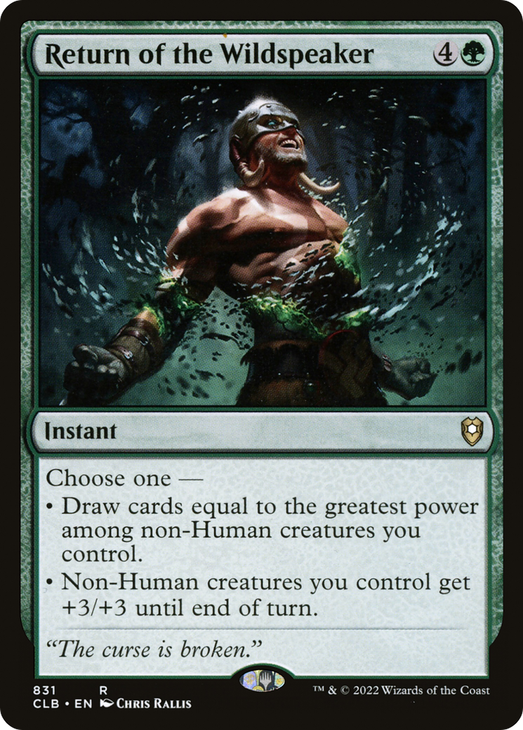 Return of the Wildspeaker (CLB-831) - Commander Legends: Battle for Baldur's Gate - Premium MTG Single from Wizards of the Coast - Just $0.35! Shop now at Game Crave Tournament Store