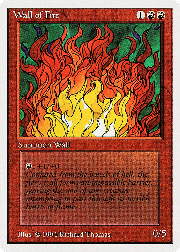 Wall of Fire (SUM-183) - Summer Magic / Edgar - Premium MTG Single from Wizards of the Coast - Just $0! Shop now at Game Crave Tournament Store
