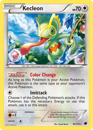 Kecleon 94/116 - Plasma Freeze - Premium Pokemon Single from Nintendo - Just $1.15! Shop now at Game Crave Tournament Store