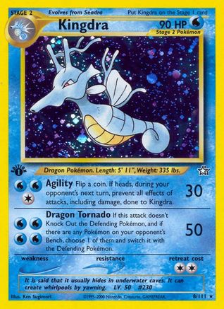 Kingdra 8/111 - Neo Genesis Unlimited Holofoil - Premium Pokemon Single from Nintendo - Just $7.58! Shop now at Game Crave Tournament Store