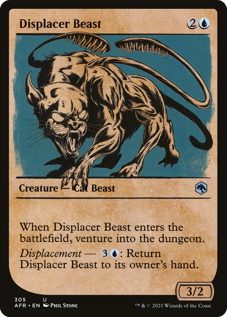 Displacer Beast (AFR-305) - Adventures in the Forgotten Realms: (Showcase) Foil - Premium MTG Single from Wizards of the Coast - Just $0.08! Shop now at Game Crave Tournament Store