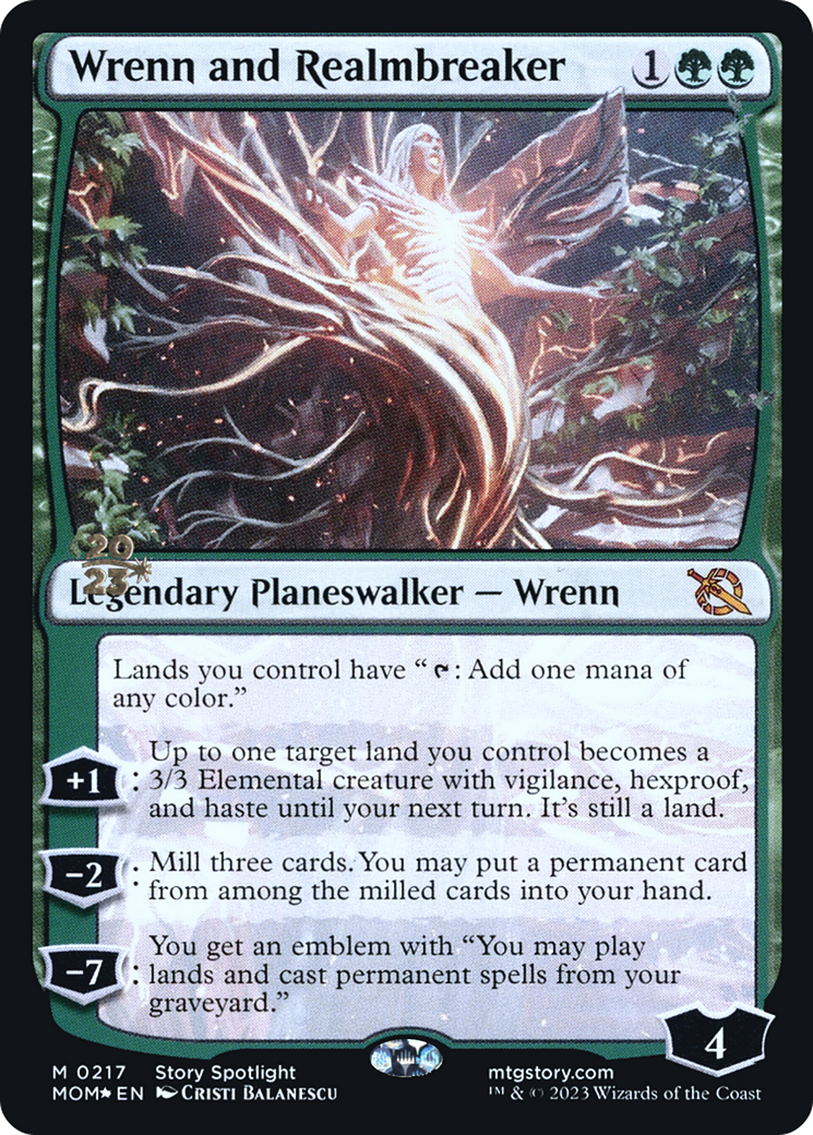 Wrenn and Realmbreaker (PMOM-217S) - March of the Machine Promos Foil - Premium MTG Single from Wizards of the Coast - Just $6.77! Shop now at Game Crave Tournament Store