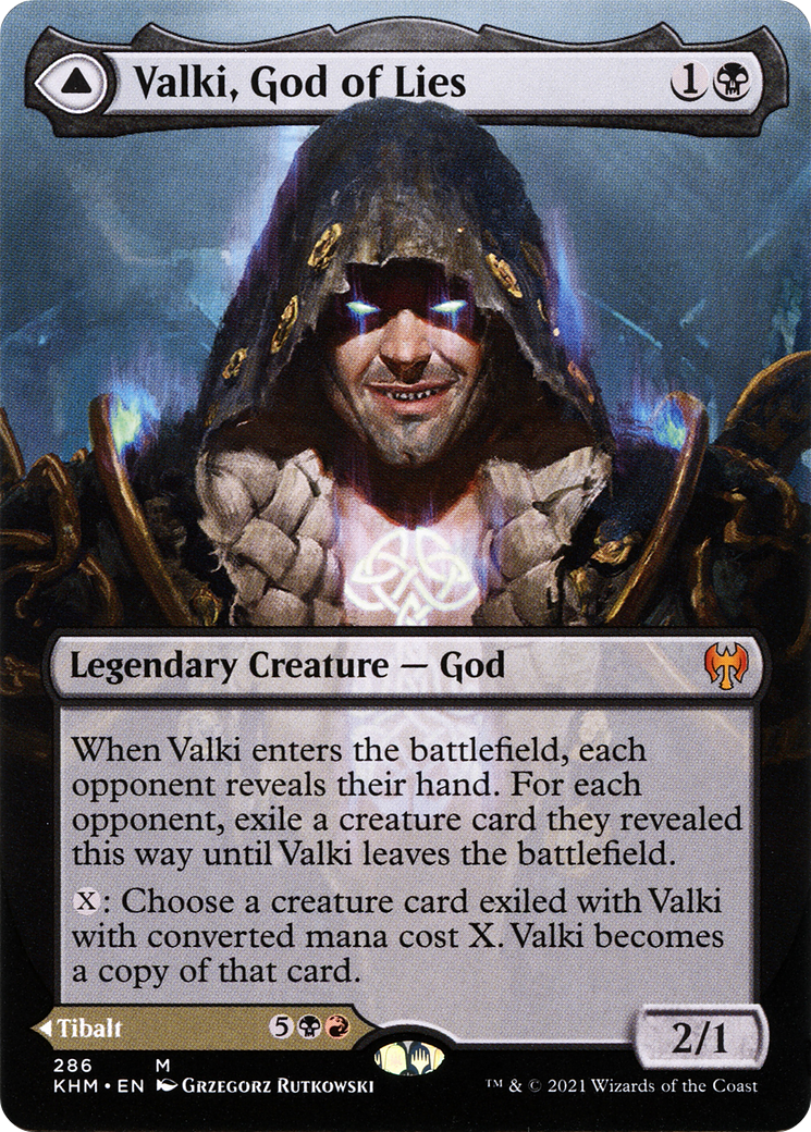 Valki, God of Lies // Tibalt, Cosmic Impostor (KHM-286) - Kaldheim (Borderless) Foil - Premium MTG Single from Wizards of the Coast - Just $8.91! Shop now at Game Crave Tournament Store