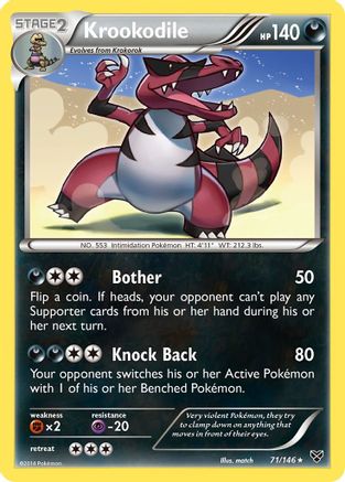 Krookodile 71/146 - XY Reverse Holofoil - Premium Pokemon Single from Nintendo - Just $0.51! Shop now at Game Crave Tournament Store