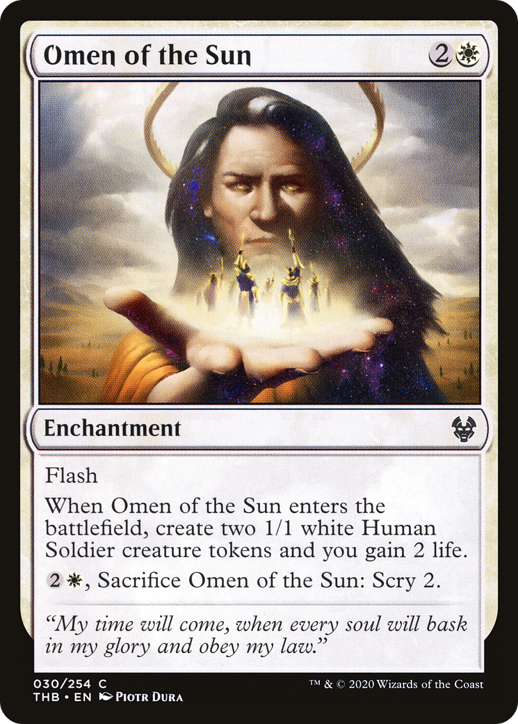 Omen of the Sun (THB-030) - Theros Beyond Death Foil - Premium MTG Single from Wizards of the Coast - Just $0.08! Shop now at Game Crave Tournament Store