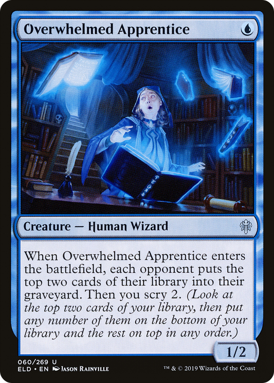 Overwhelmed Apprentice (ELD-060) - Throne of Eldraine Foil - Premium MTG Single from Wizards of the Coast - Just $0.08! Shop now at Game Crave Tournament Store
