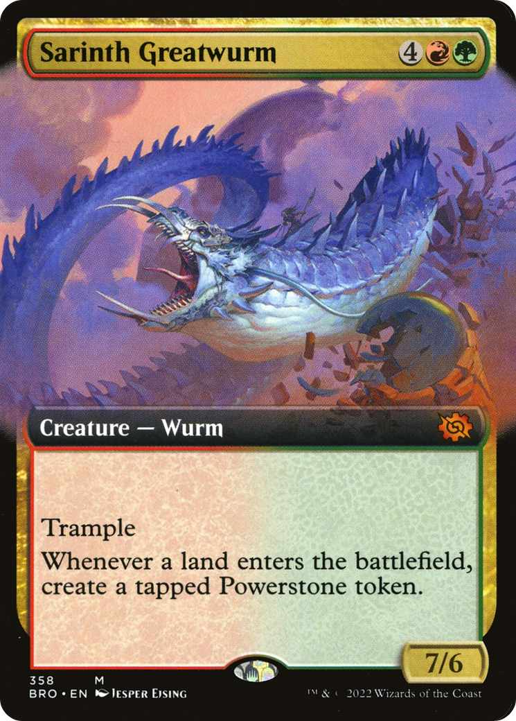 Sarinth Greatwurm (BRO-358) - The Brothers' War: (Extended Art) - Premium MTG Single from Wizards of the Coast - Just $0.16! Shop now at Game Crave Tournament Store