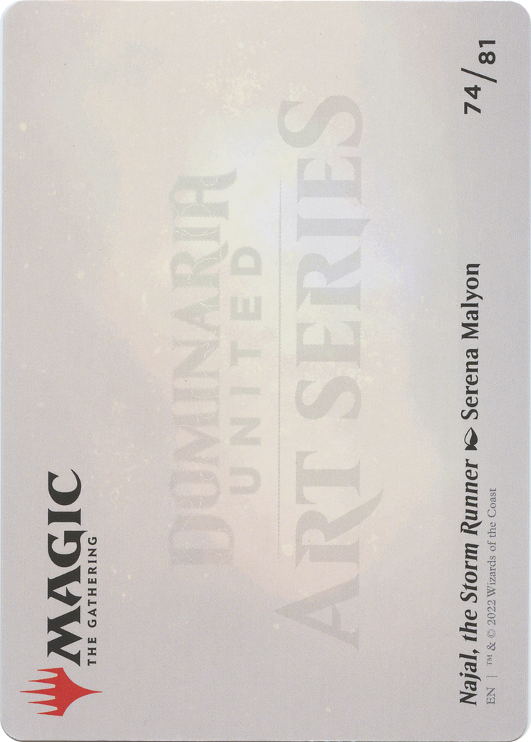 Najal, the Storm Runner // Najal, the Storm Runner (ADMU-074) - Dominaria United Art Series (Borderless) - Premium MTG Single from Wizards of the Coast - Just $0! Shop now at Game Crave Tournament Store