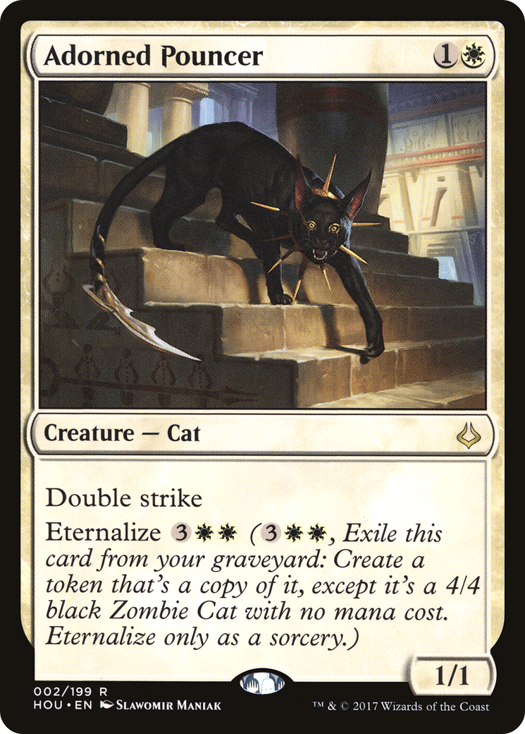 Adorned Pouncer (HOU-002) - Hour of Devastation - Premium MTG Single from Wizards of the Coast - Just $0.46! Shop now at Game Crave Tournament Store