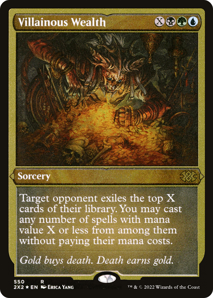 Villainous Wealth (2X2-550) - Double Masters 2022 Etched Foil - Premium MTG Single from Wizards of the Coast - Just $1.23! Shop now at Game Crave Tournament Store