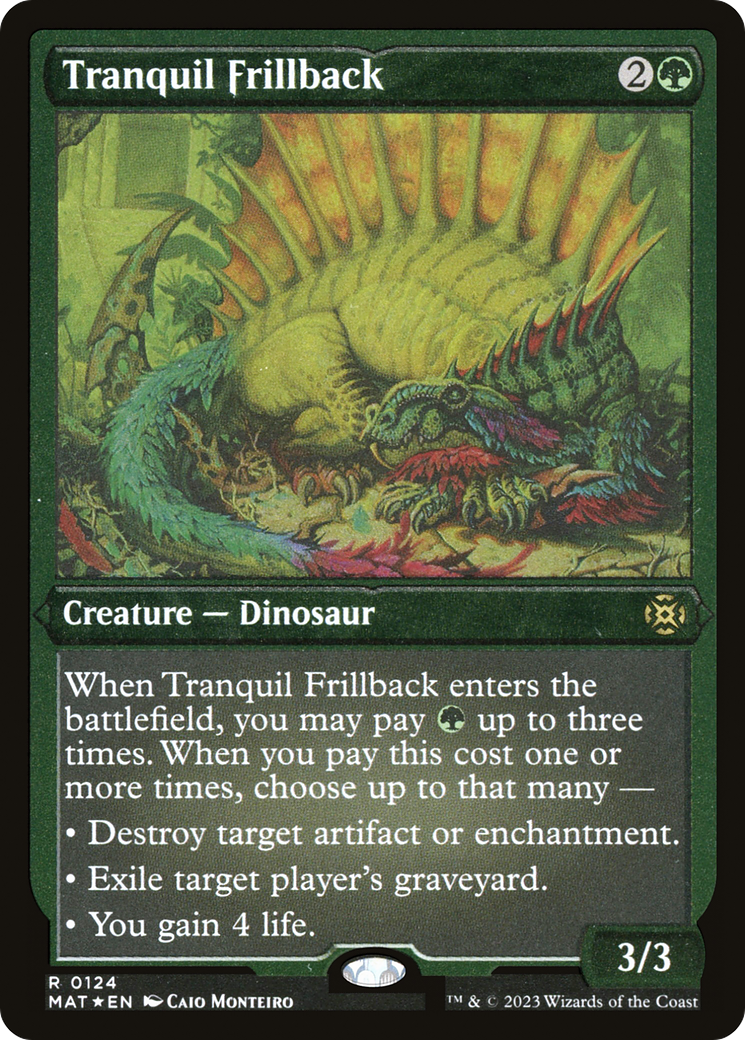 Tranquil Frillback (MAT-124) - March of the Machine: The Aftermath Etched Foil - Premium MTG Single from Wizards of the Coast - Just $2.19! Shop now at Game Crave Tournament Store