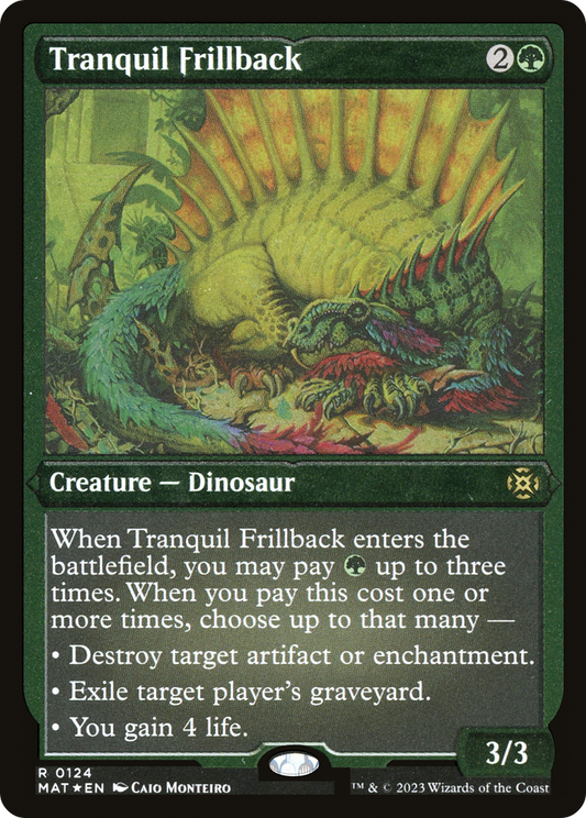 Tranquil Frillback (MAT-124) - March of the Machine: The Aftermath Etched Foil - Premium MTG Single from Wizards of the Coast - Just $2.19! Shop now at Game Crave Tournament Store