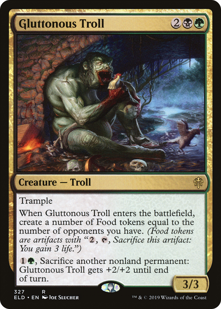 Gluttonous Troll (ELD-327) - Throne of Eldraine - Premium MTG Single from Wizards of the Coast - Just $0.08! Shop now at Game Crave Tournament Store