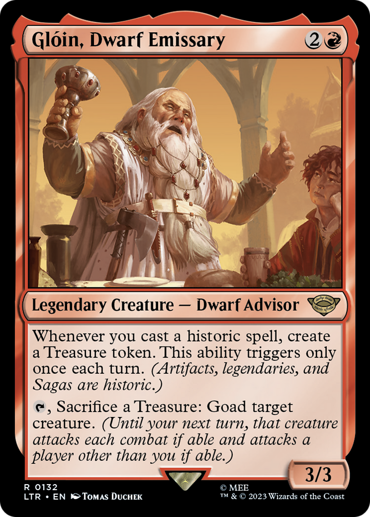 Glóin, Dwarf Emissary (LTR-132) - The Lord of the Rings: Tales of Middle-earth - Premium MTG Single from Wizards of the Coast - Just $0.08! Shop now at Game Crave Tournament Store