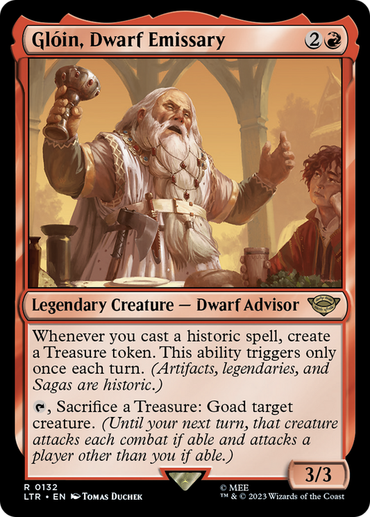 Glóin, Dwarf Emissary (LTR-132) - The Lord of the Rings: Tales of Middle-earth - Premium MTG Single from Wizards of the Coast - Just $0.08! Shop now at Game Crave Tournament Store