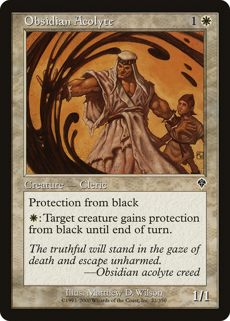 Obsidian Acolyte (INV-022) - Invasion Foil - Premium MTG Single from Wizards of the Coast - Just $4.93! Shop now at Game Crave Tournament Store