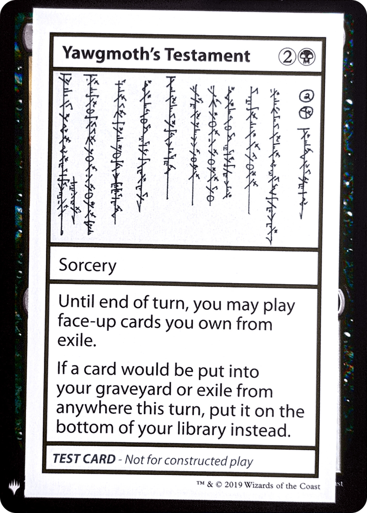 Yawgmoth's Testament (CMB1-052) - Mystery Booster Playtest Cards 2019 - Premium MTG Single from Wizards of the Coast - Just $1.35! Shop now at Game Crave Tournament Store