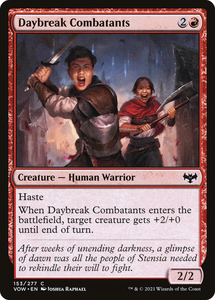 Daybreak Combatants (VOW-153) - Innistrad: Crimson Vow - Premium MTG Single from Wizards of the Coast - Just $0.08! Shop now at Game Crave Tournament Store
