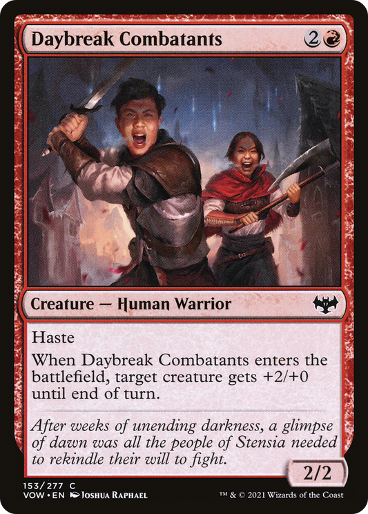 Daybreak Combatants (VOW-153) - Innistrad: Crimson Vow - Premium MTG Single from Wizards of the Coast - Just $0.08! Shop now at Game Crave Tournament Store