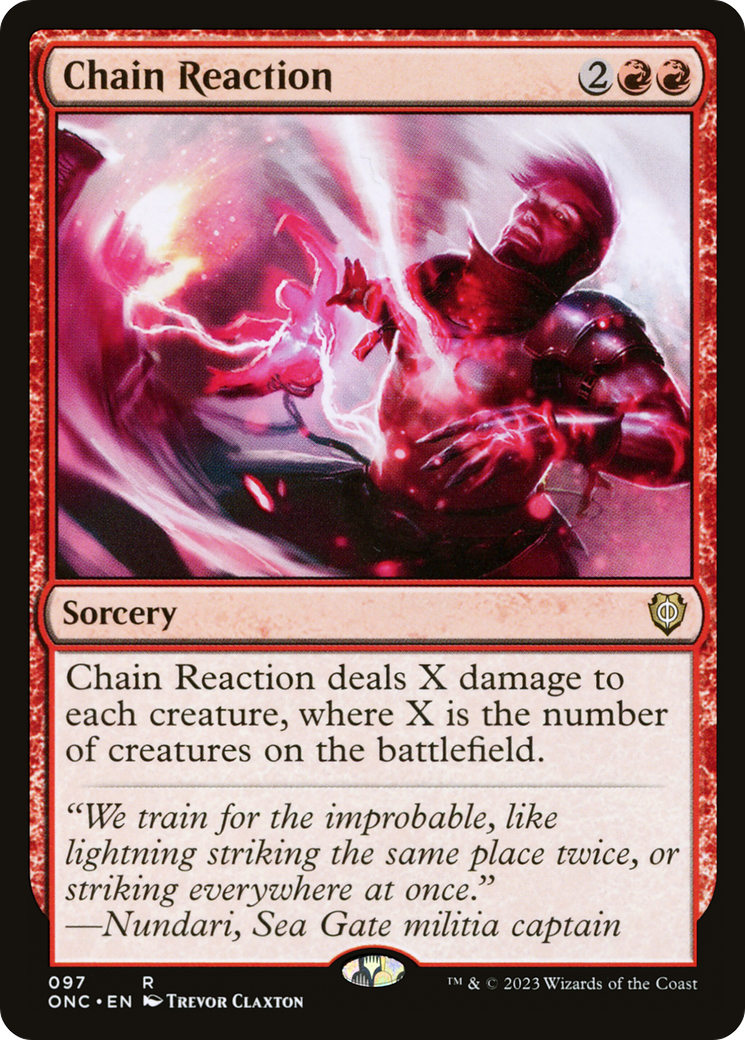 Chain Reaction (ONC-097) - Phyrexia: All Will Be One Commander - Premium MTG Single from Wizards of the Coast - Just $0.12! Shop now at Game Crave Tournament Store