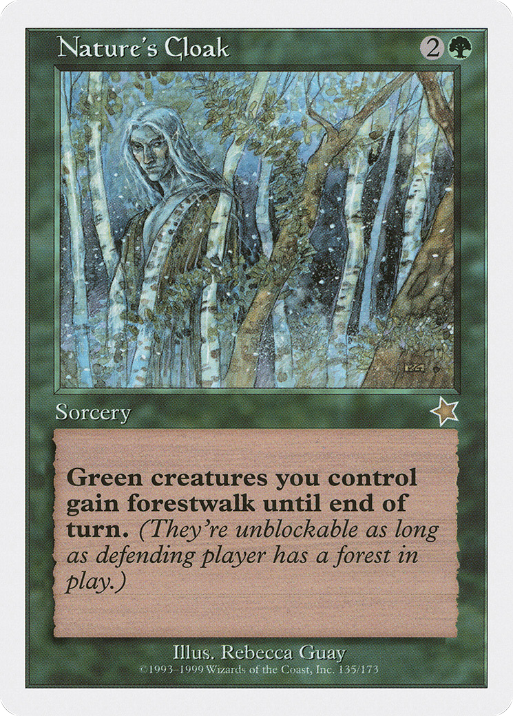 Nature's Cloak (S99-135) - Starter 1999 - Premium MTG Single from Wizards of the Coast - Just $1.51! Shop now at Game Crave Tournament Store