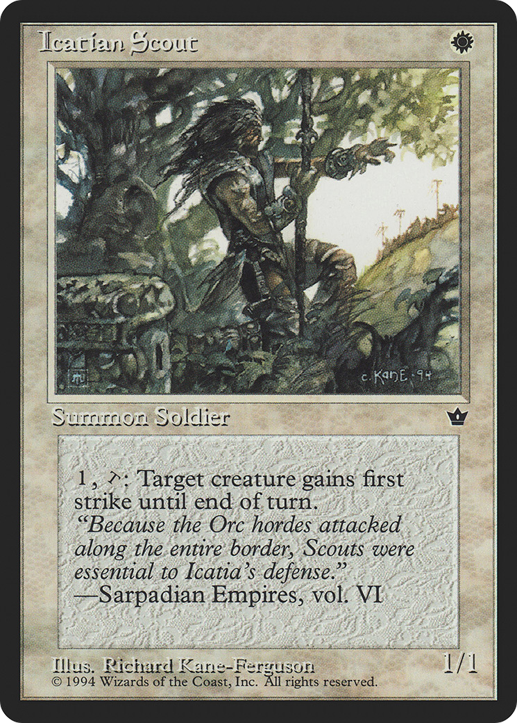 Icatian Scout (FEM-13A) - Fallen Empires - Premium MTG Single from Wizards of the Coast - Just $0.25! Shop now at Game Crave Tournament Store