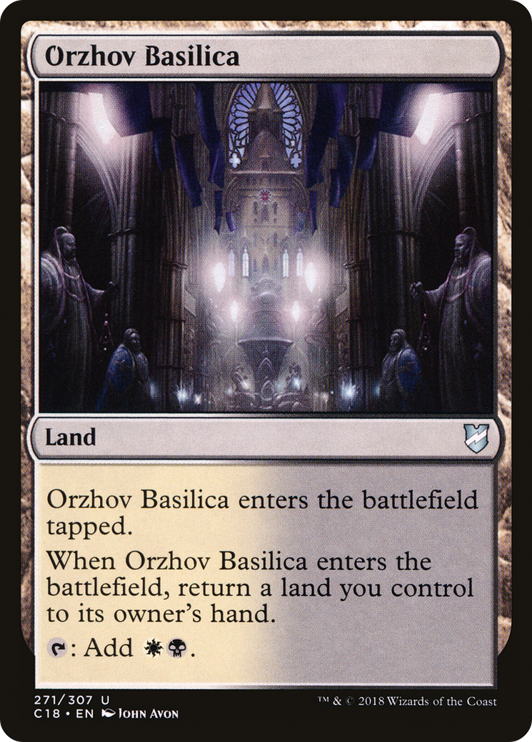Orzhov Basilica (C18-271) - Commander 2018 - Premium MTG Single from Wizards of the Coast - Just $0.08! Shop now at Game Crave Tournament Store