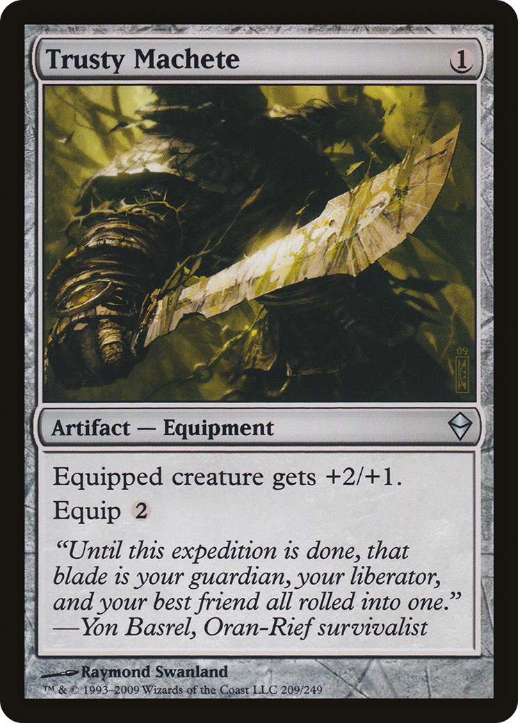 Trusty Machete (ZEN-209) - Zendikar Foil - Premium MTG Single from Wizards of the Coast - Just $0.74! Shop now at Game Crave Tournament Store