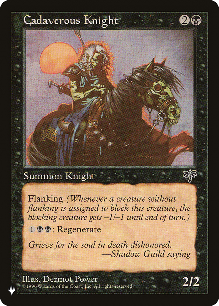Cadaverous Knight (PLIST-090) - The List - Premium MTG Single from Wizards of the Coast - Just $0.25! Shop now at Game Crave Tournament Store