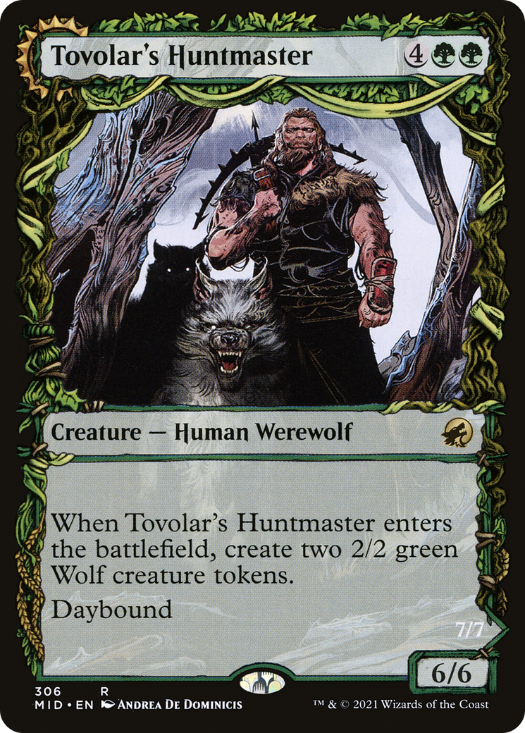 Tovolar's Huntmaster // Tovolar's Packleader (MID-306) - Innistrad: Midnight Hunt: (Showcase, Double Faced Transform) - Premium MTG Single from Wizards of the Coast - Just $0.08! Shop now at Game Crave Tournament Store