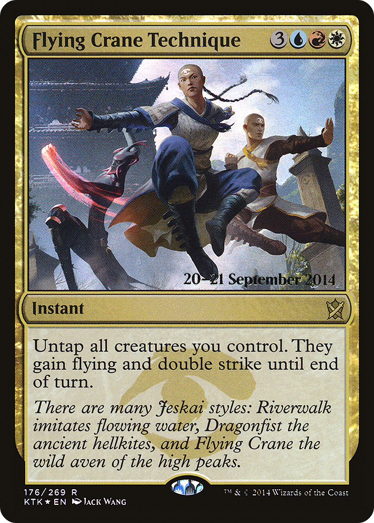 Flying Crane Technique (PKTK-176S) - Khans of Tarkir Promos Foil - Premium MTG Single from Wizards of the Coast - Just $0.16! Shop now at Game Crave Tournament Store