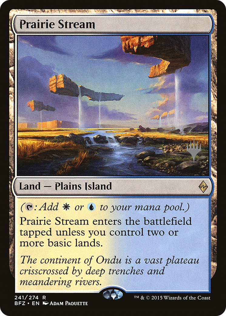 Prairie Stream (PBFZ-241P) - Battle for Zendikar Promos Foil - Premium MTG Single from Wizards of the Coast - Just $0.76! Shop now at Game Crave Tournament Store