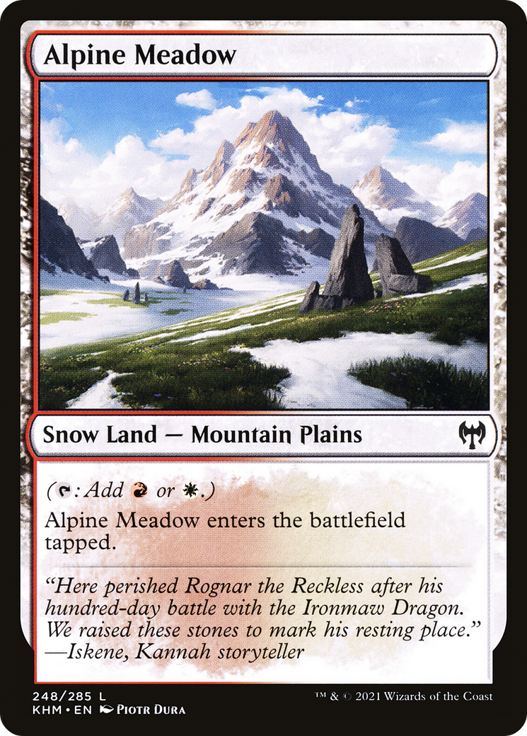 Alpine Meadow (KHM-248) - Kaldheim: (snow) - Premium MTG Single from Wizards of the Coast - Just $0.08! Shop now at Game Crave Tournament Store