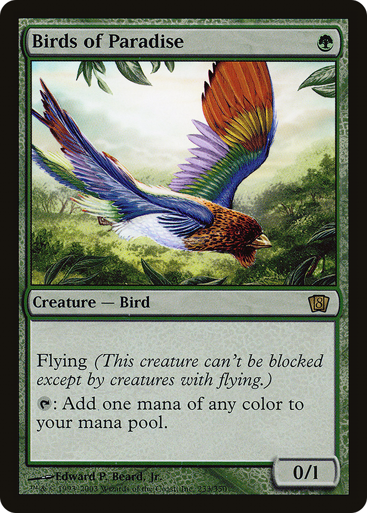 Birds of Paradise (8ED-233★) - Eighth Edition Foil - Premium MTG Single from Wizards of the Coast - Just $174.80! Shop now at Game Crave Tournament Store