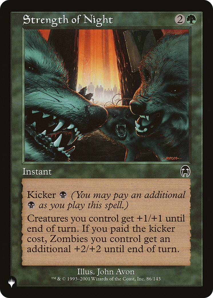 Strength of Night (PLIST-552) - The List - Premium MTG Single from Wizards of the Coast - Just $0.08! Shop now at Game Crave Tournament Store