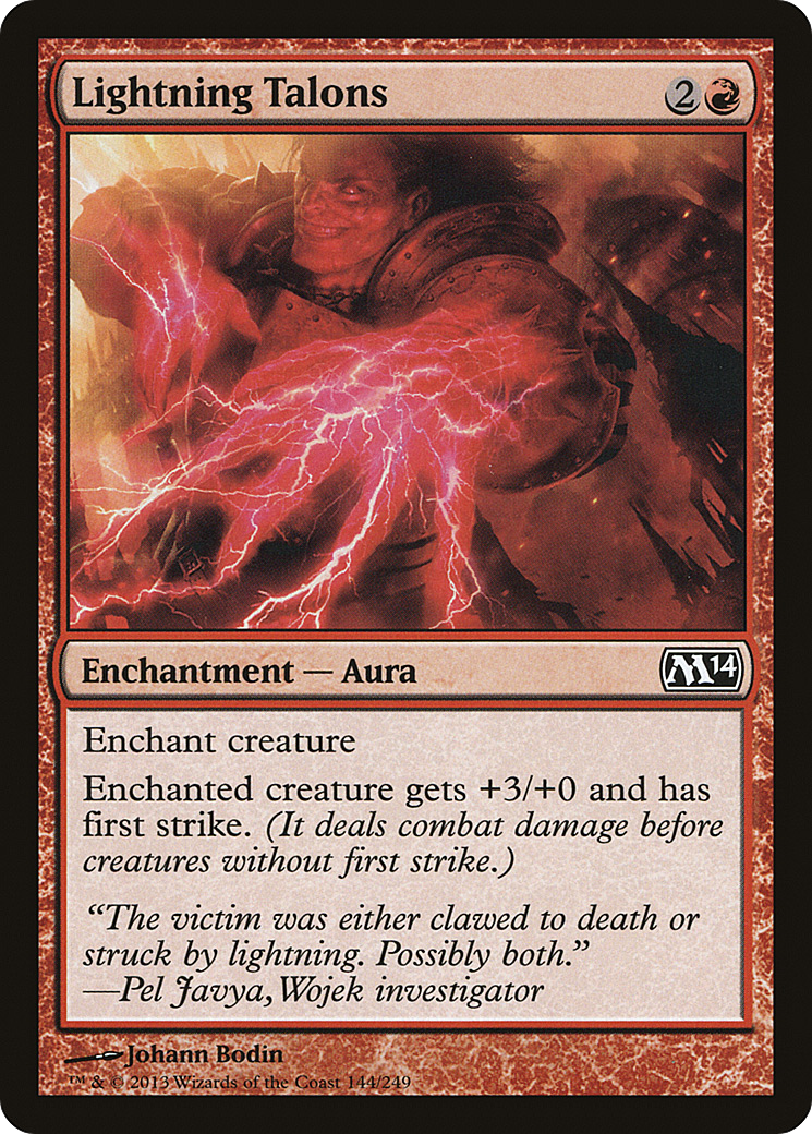 Lightning Talons (M14-144) - Magic 2014 Foil - Premium MTG Single from Wizards of the Coast - Just $0.08! Shop now at Game Crave Tournament Store