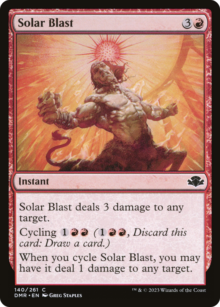 Solar Blast (DMR-140) - Dominaria Remastered - Premium MTG Single from Wizards of the Coast - Just $0.08! Shop now at Game Crave Tournament Store