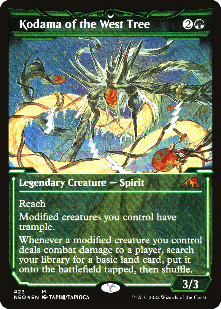 Kodama of the West Tree (NEO-423) - Kamigawa: Neon Dynasty: (Showcase) Etched Foil - Premium MTG Single from Wizards of the Coast - Just $22.57! Shop now at Game Crave Tournament Store